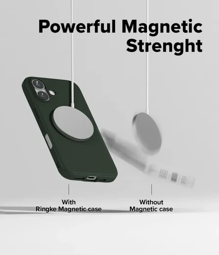 Ringke Onyx Magnetic iPhone 16 Plus Hoesje MagSafe Back Cover Groen afbeelding 6