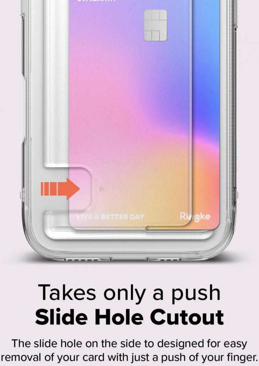 Ringke Fusion Card Apple iPhone 16 Hoesje Kaarthouder Transparant afbeelding 4