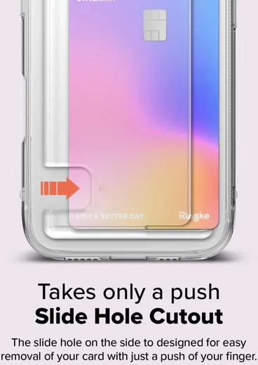 Ringke Fusion Card Apple iPhone 16 Hoesje Kaarthouder Transparant afbeelding 4