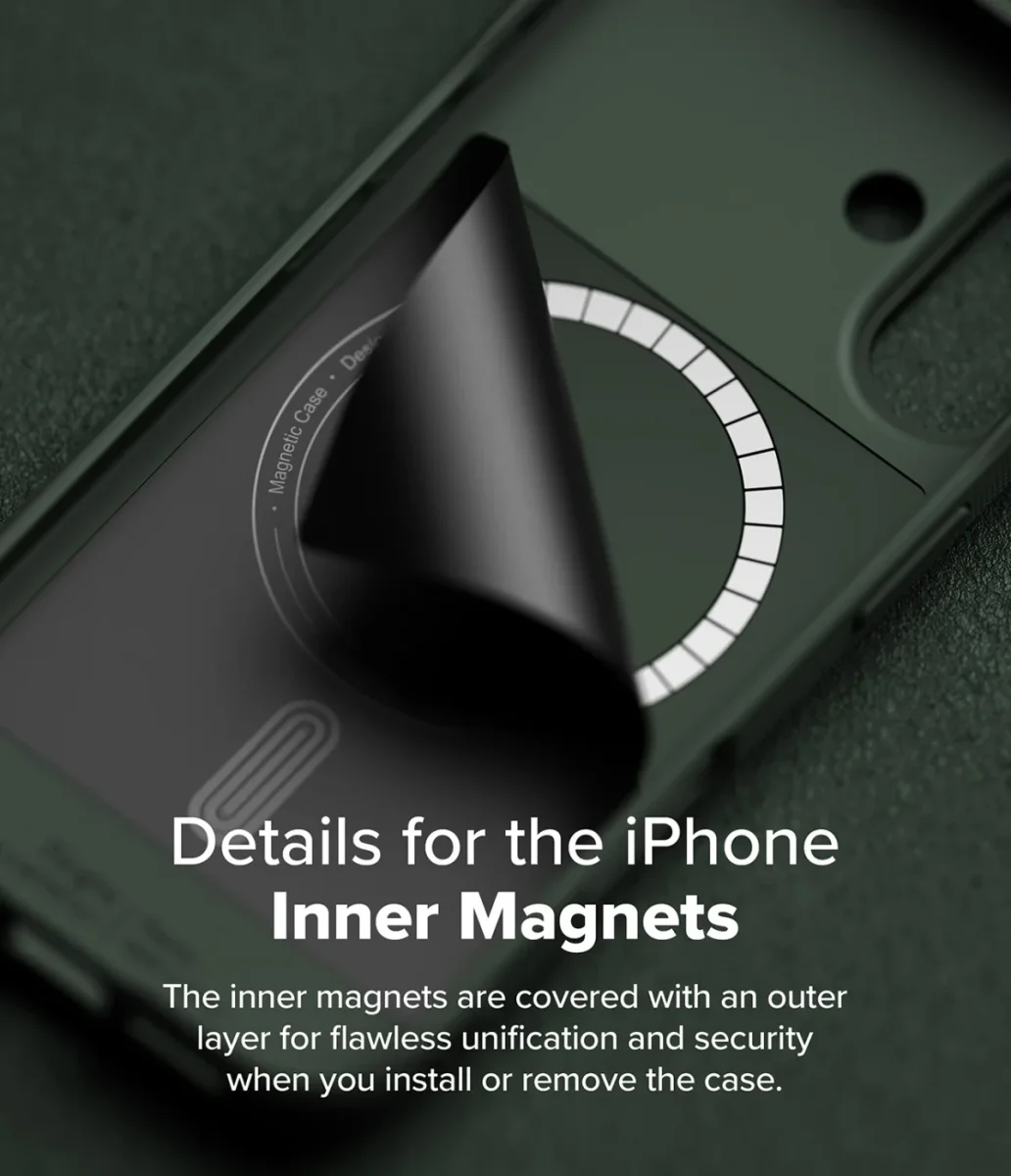 Ringke Onyx Magnetic iPhone 16 Hoesje MagSafe Back Cover Groen afbeelding 10