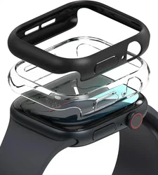 Ringke Slim - Apple Watch 11/10 42MM Hoesje - (2P) Transparant & Zwart afbeelding