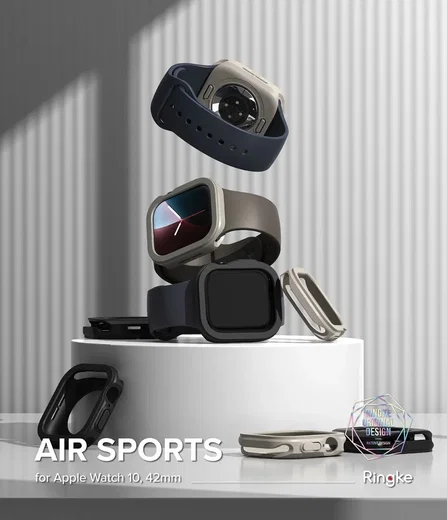 Ringke Air Sports - Apple Watch 11/10 42MM Hoesje - TPU Zwart afbeelding 2