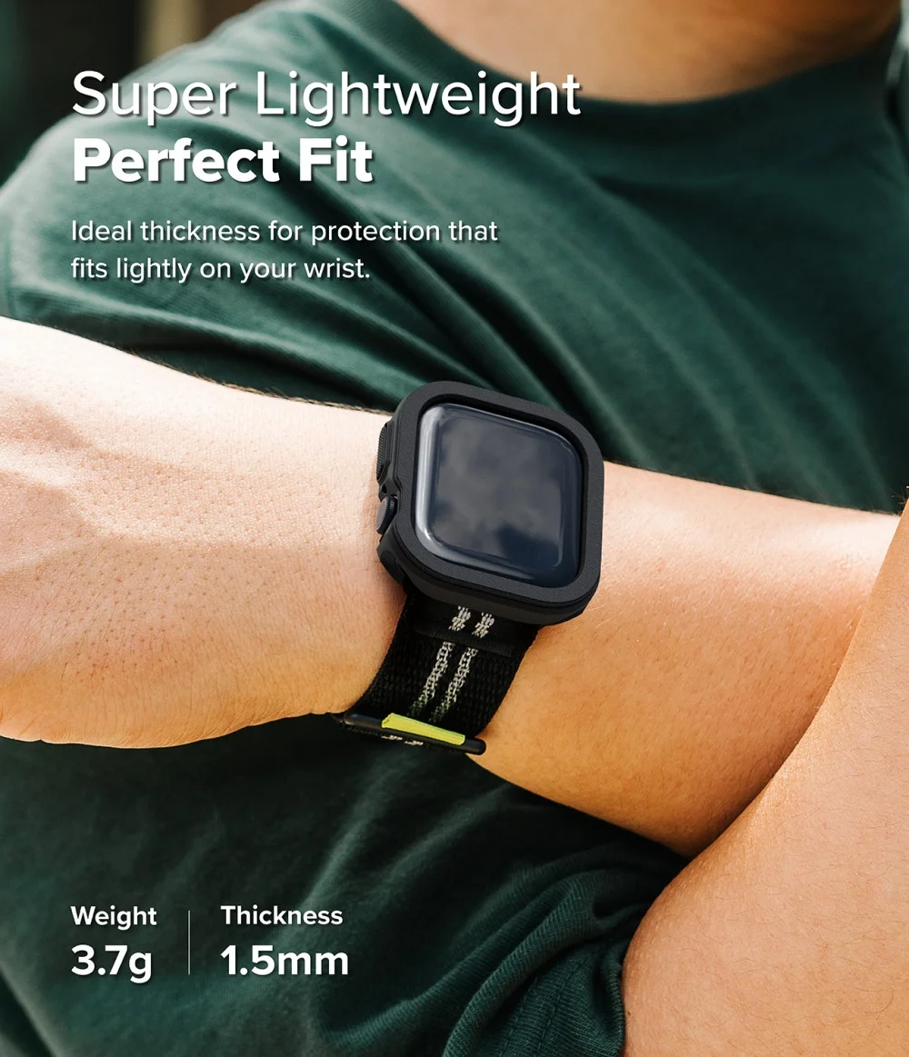 Ringke Air Sports - Apple Watch 11/10 42MM Hoesje - TPU Zwart afbeelding 4