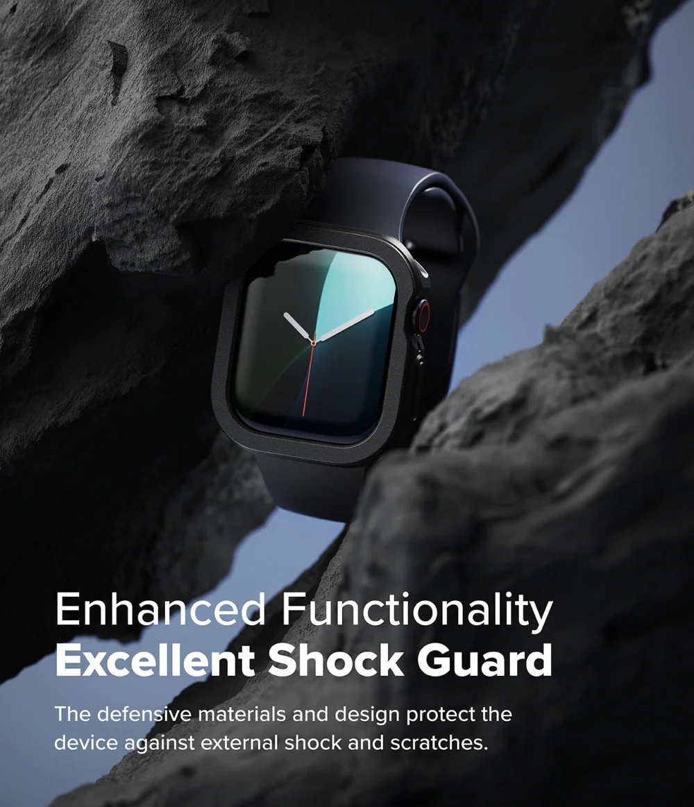 Ringke Air Sports - Apple Watch 11/10 42MM Hoesje - TPU Zwart afbeelding 6