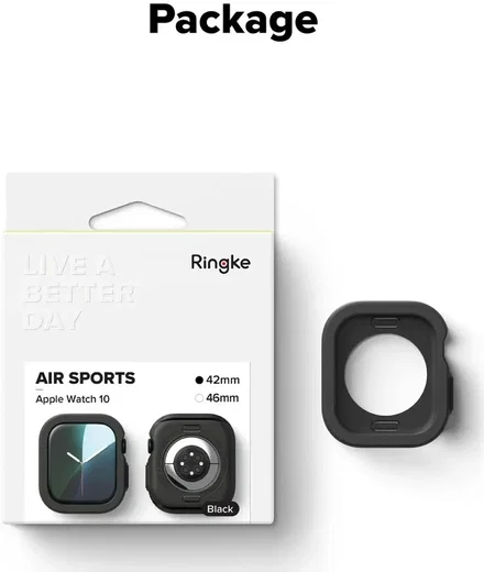 Ringke Air Sports - Apple Watch 11/10 42MM Hoesje - TPU Grijs afbeelding 10