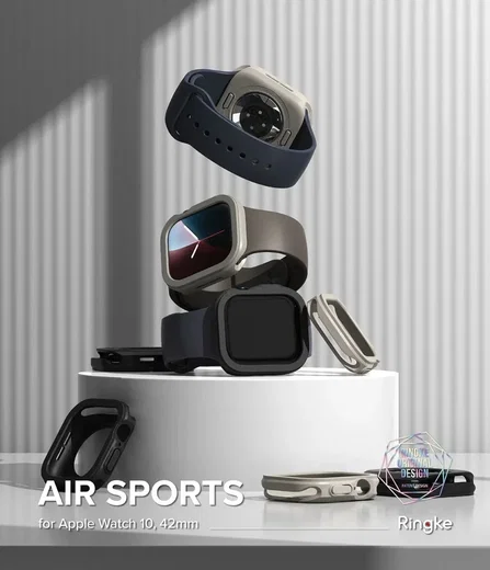 Ringke Air Sports - Apple Watch 11/10 42MM Hoesje - TPU Grijs afbeelding 2