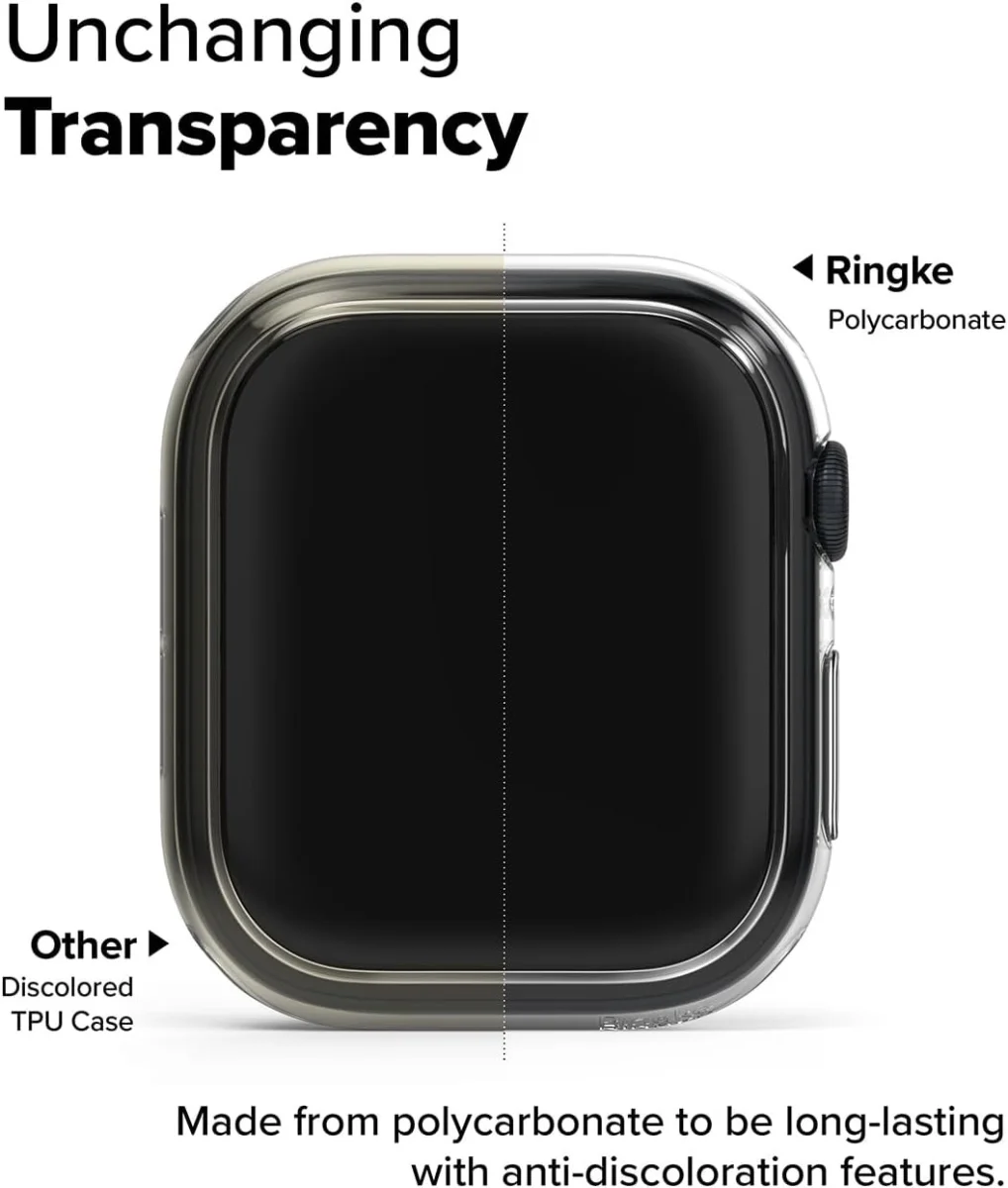 Ringke Slim - Apple Watch 11/10 46MM Hoesje - (2P) Transparant & Zwart afbeelding 6