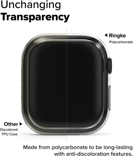 Ringke Slim - Apple Watch 11/10 46MM Hoesje - (2P) Transparant & Zwart afbeelding 6