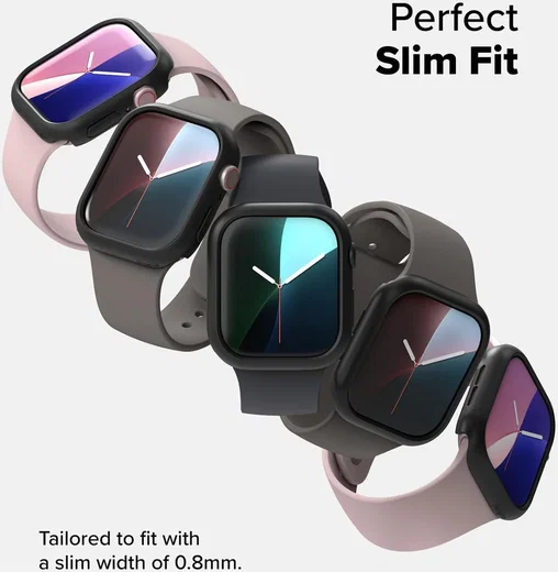 Ringke Slim - Apple Watch 11/10 46MM Hoesje - (2P) Transparant & Zwart afbeelding 7