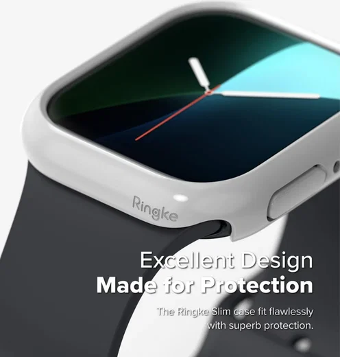 Ringke Slim - Apple Watch 11/10 46MM Hoesje - (2P) Transparant & Grijs afbeelding 4