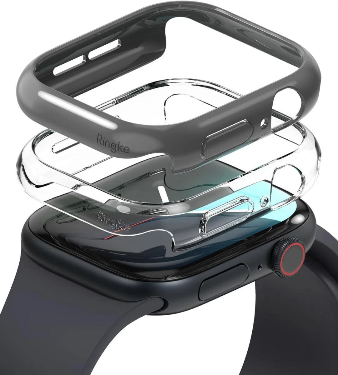 Ringke Slim - Apple Watch 11/10 46MM Hoesje - (2P) Transparant & Gray afbeelding 1