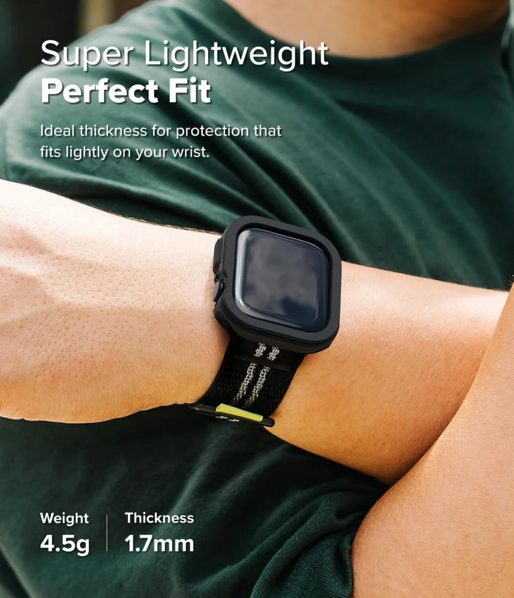 Ringke Air Sports Apple Watch 11/10 46MM Hoesje TPU Zwart afbeelding 3