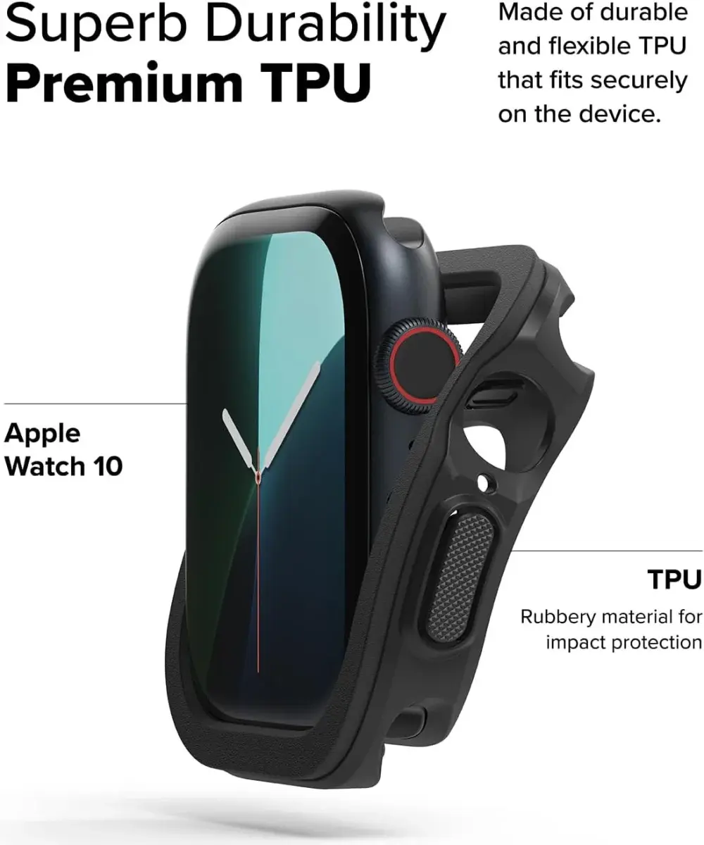 Ringke Air Sports Apple Watch 11/10 46MM Hoesje TPU Zwart afbeelding 4