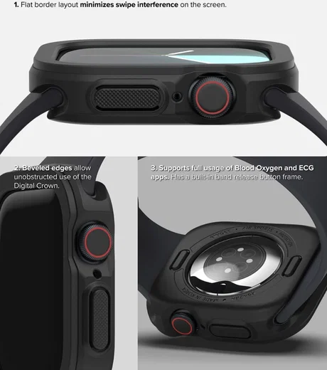 Ringke Air Sports Apple Watch 11/10 46MM Hoesje TPU Zwart afbeelding 6