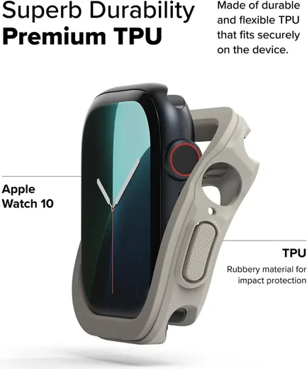 Ringke Air Sports Apple Watch 11/10 46MM Hoesje TPU Grijs afbeelding 4