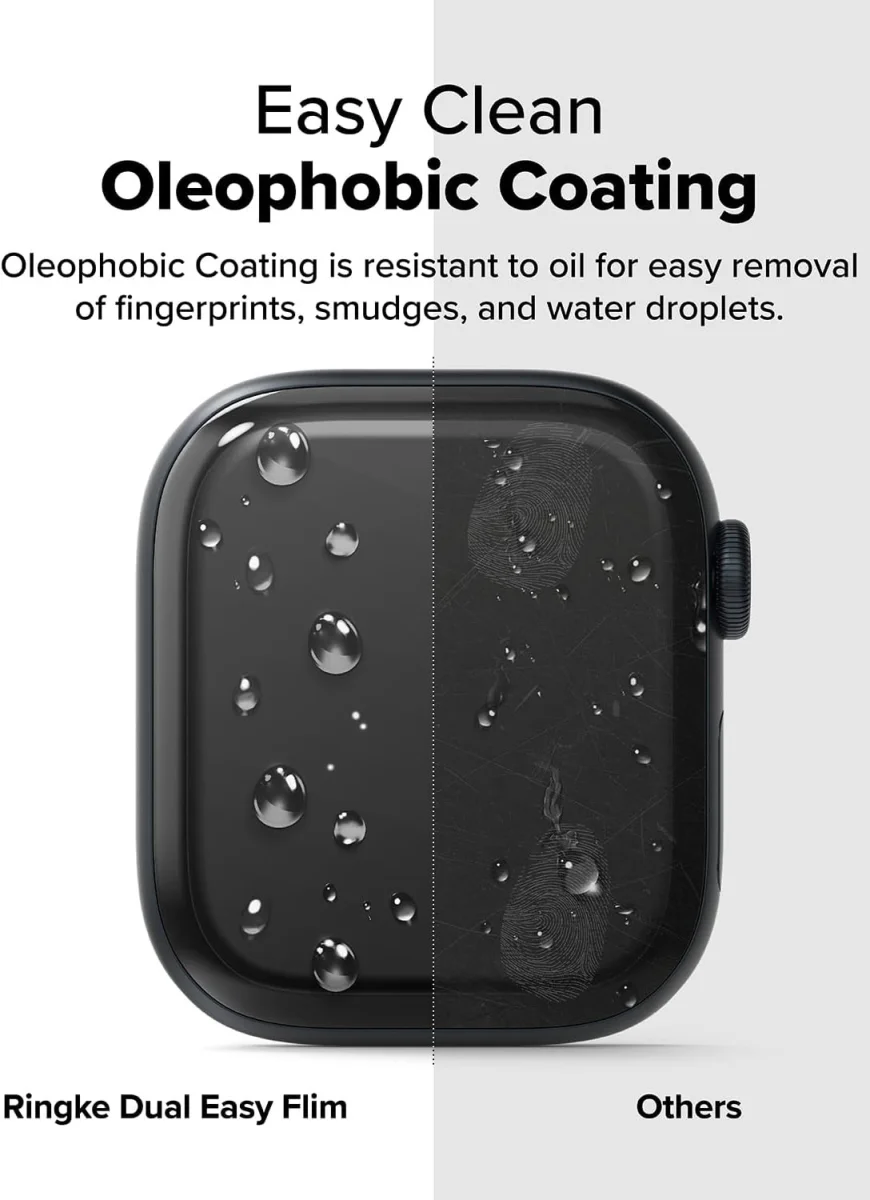 Ringke Dual Easy - Apple Watch 11 / 10 46MM Screen Protector - 3-Pack afbeelding 5