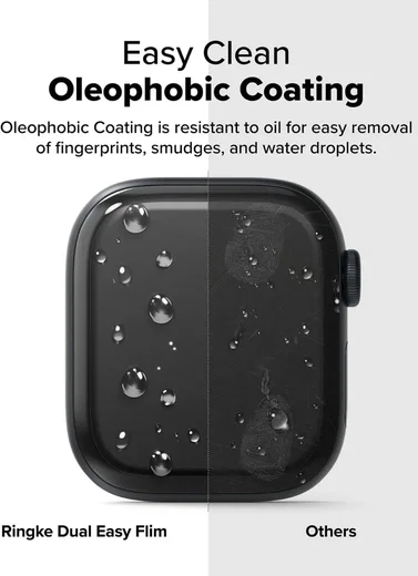 Ringke Dual Easy - Apple Watch 11 / 10 46MM Screen Protector - 3-Pack afbeelding 5
