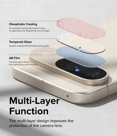 Ringke Google Pixel 9 Camera Protector Tempered Glass (3-Pack) afbeelding 11