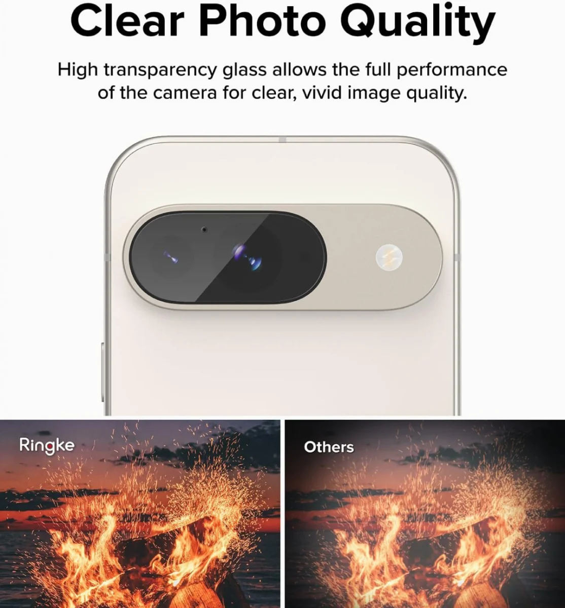 Ringke Google Pixel 9 Camera Protector Tempered Glass (3-Pack) afbeelding 8