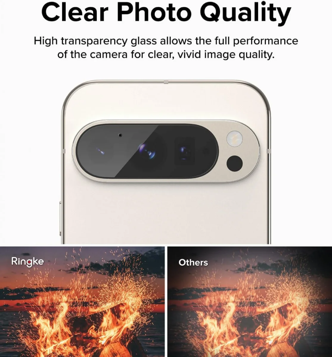 Ringke Google Pixel 9 Pro Camera Protector Tempered Glass (3-Pack) afbeelding 8