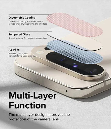 Ringke Google Pixel 9 Pro XL Camera Protector Tempered Glass (3-Pack) afbeelding 10