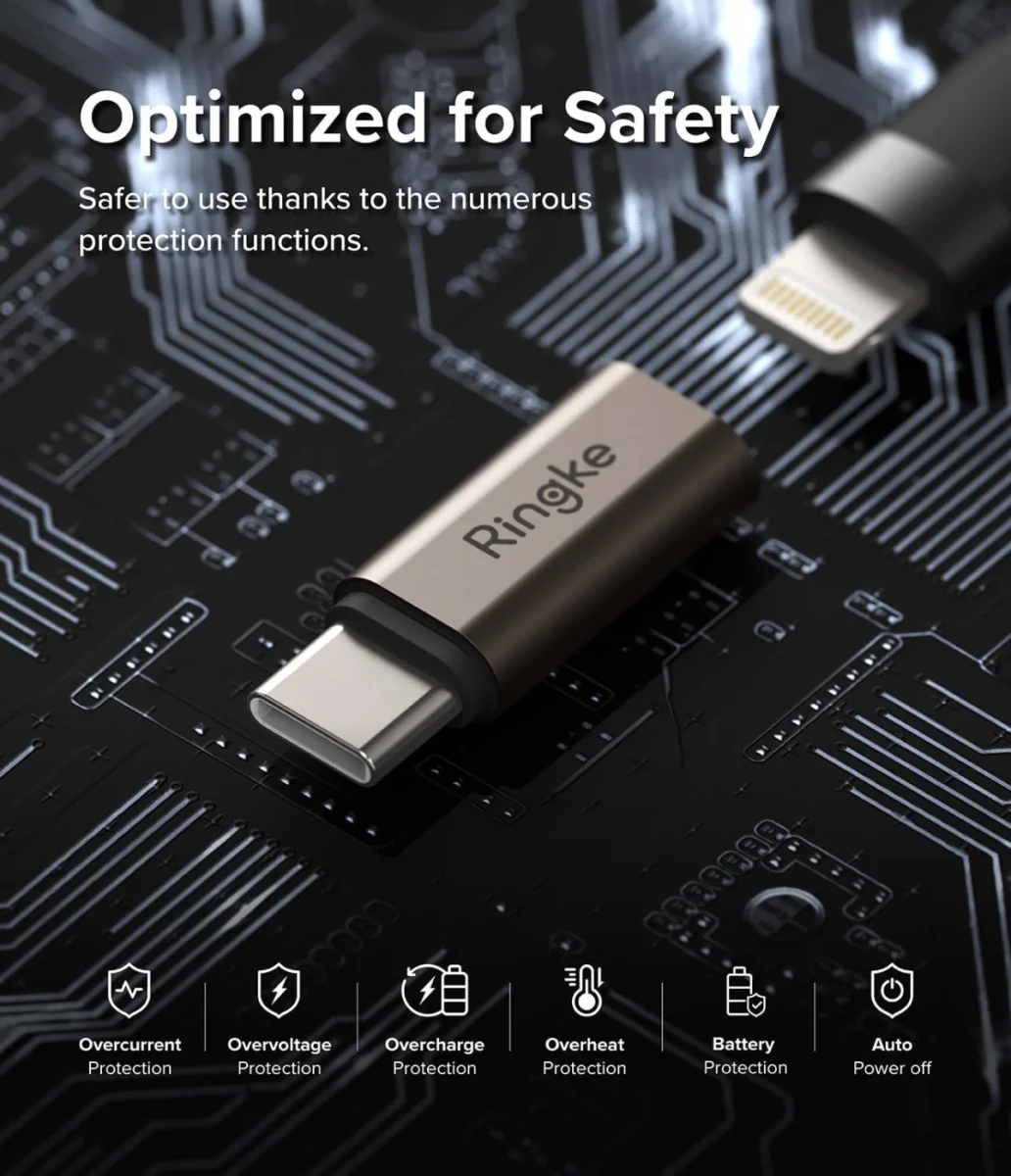 Ringke Lightning - USB-C OTG Adapter Converter voor iPhone 15/16/Android 2 Pack afbeelding 5