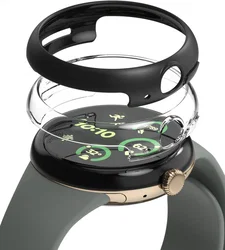 Ringke Slim - Google Pixel Watch 3 41MM Hoesje - (2P) Transparant & Zwart afbeelding