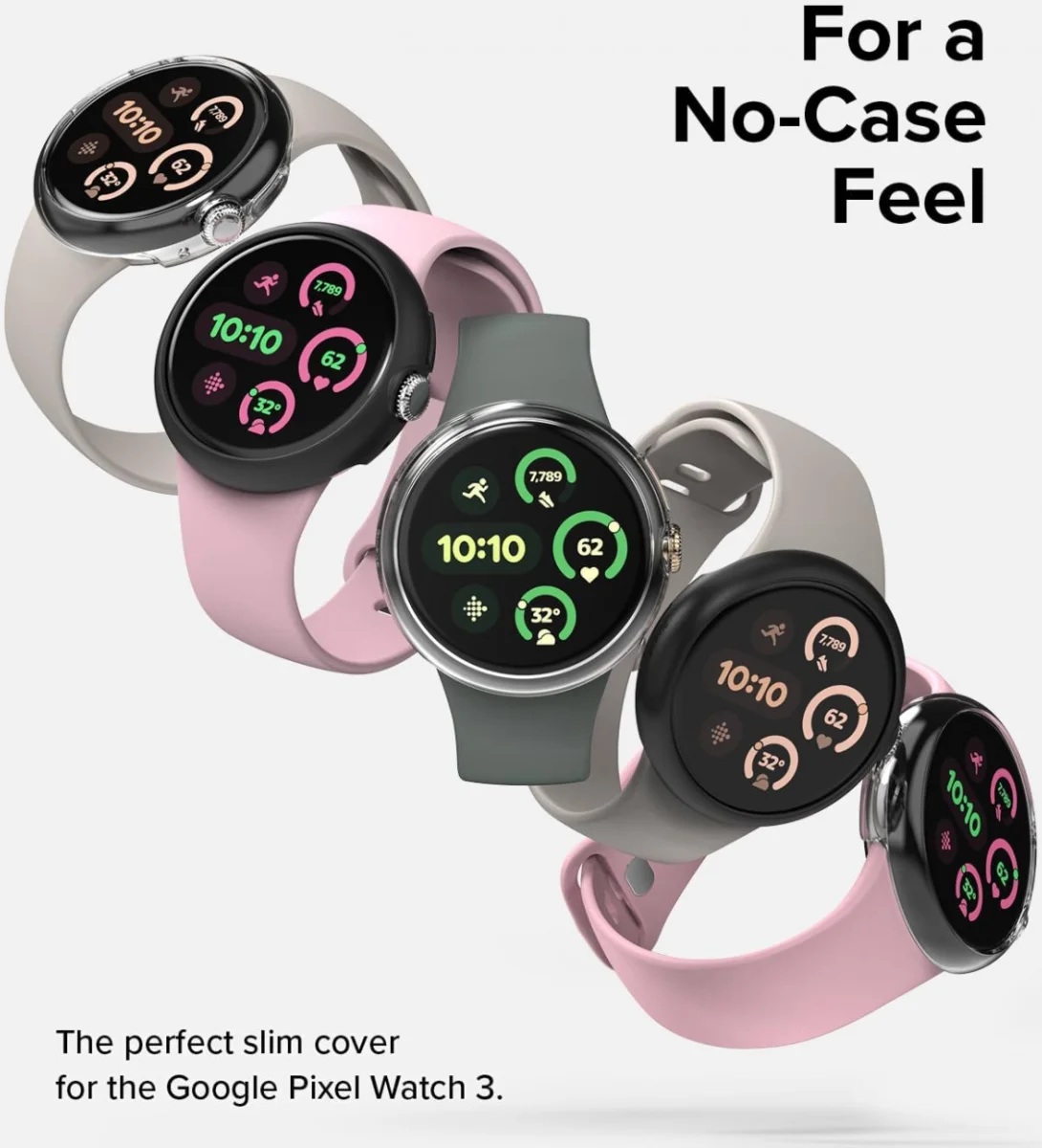 Ringke Slim - Google Pixel Watch 3 41MM Hoesje - (2P) Transparant & Zwart afbeelding 6