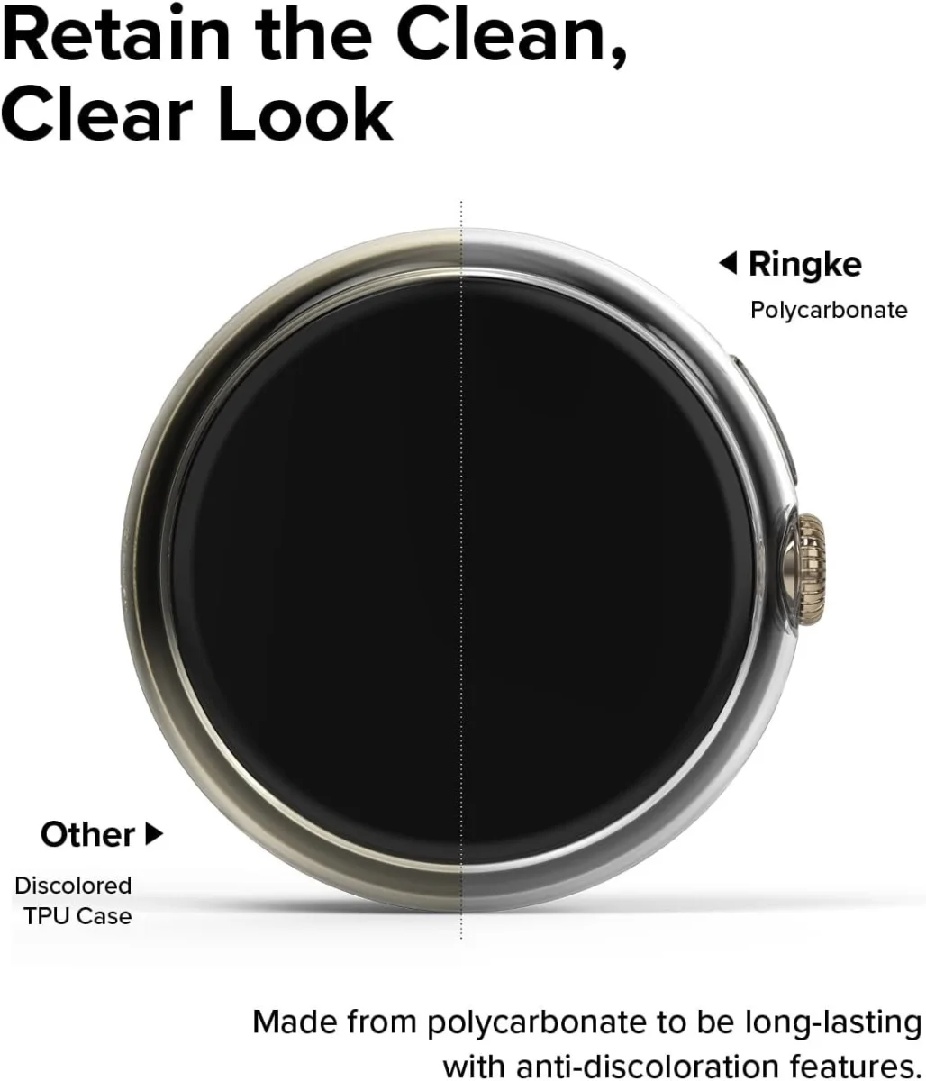 Ringke Slim - Google Pixel Watch 3 41MM Hoesje - (2P) Transparant & Zwart afbeelding 7