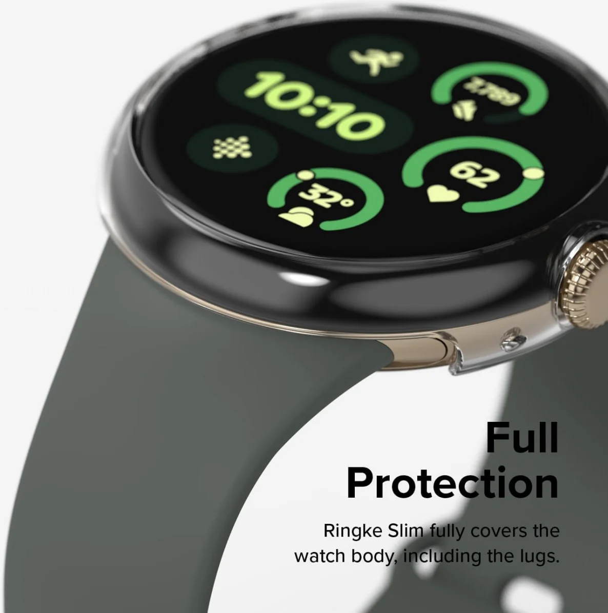 Ringke Slim - Google Pixel Watch 3 45MM Hoesje - (2P) Transparant & Zwart afbeelding 3