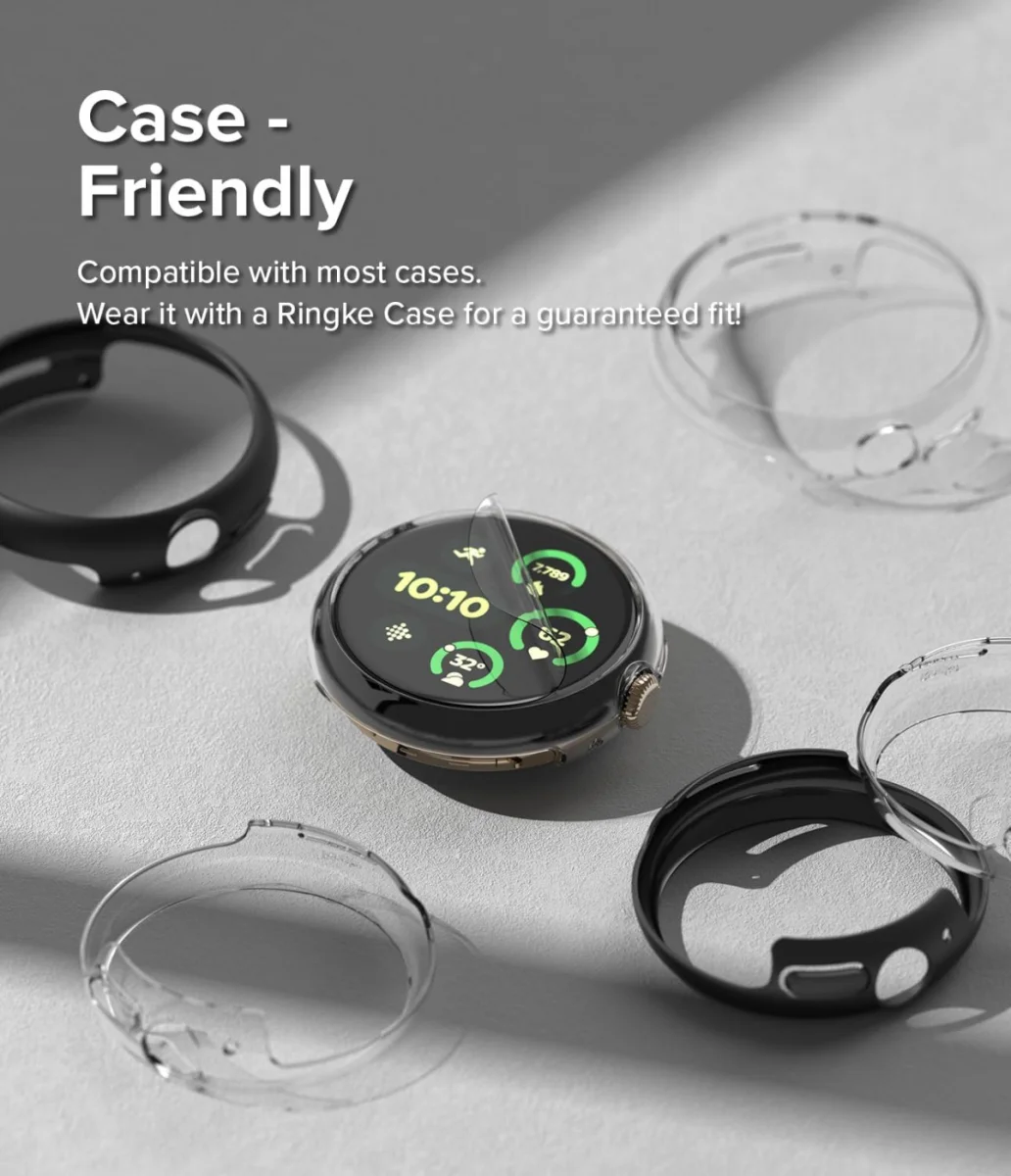 Ringke Dual Easy Film - Google Pixel Watch 3 45MM Screen Protector - 3-Pack afbeelding 7