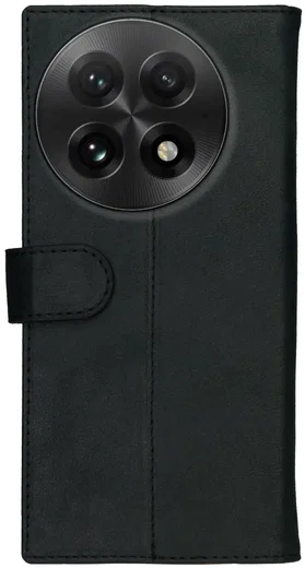 Rosso Deluxe OnePlus 13 Hoesje Echt Leer Book Case Zwart afbeelding 4