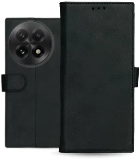Rosso Deluxe OnePlus 13 Hoesje Echt Leer Book Case Zwart afbeelding 9