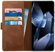 Rosso Deluxe OnePlus 13 Hoesje Echt Leer Book Case Bruin