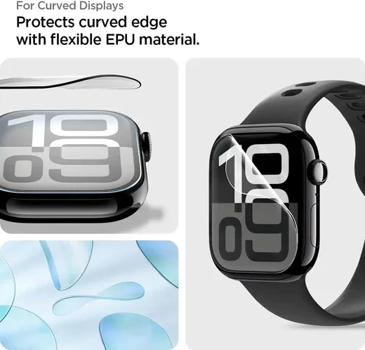 Spigen Eliteshield EZ Fit - Apple Watch 11/10 42MM Screen Protector Tray 2-Pack afbeelding 6