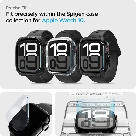 Spigen Eliteshield EZ Fit - Apple Watch 11/10 42MM Screen Protector Tray 2-Pack afbeelding 2