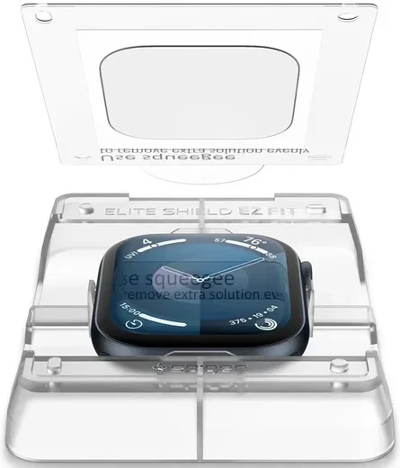 Spigen Eliteshield EZ Fit - Apple Watch 11/10 46MM Screen Protector - 2-Pack afbeelding 2
