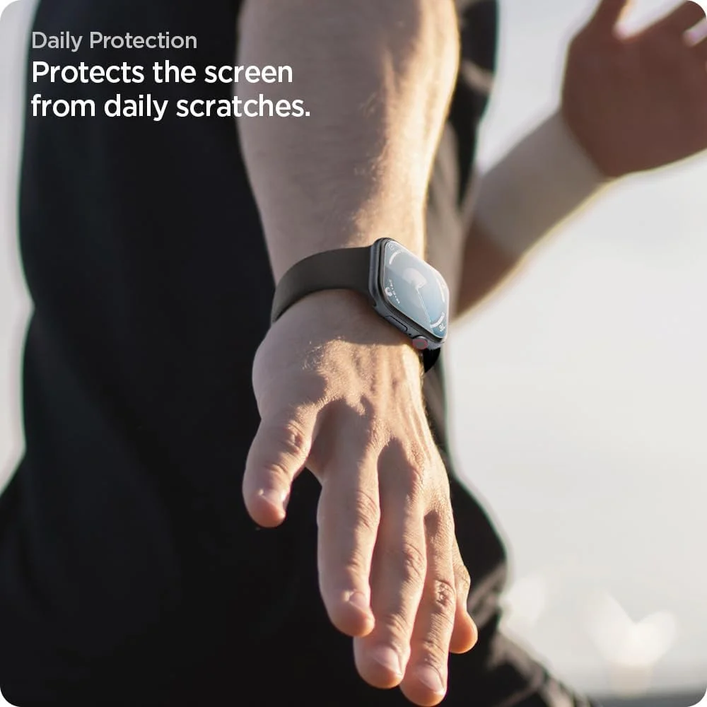 Spigen Eliteshield EZ Fit - Apple Watch 11/10 46MM Screen Protector - 2-Pack afbeelding 6
