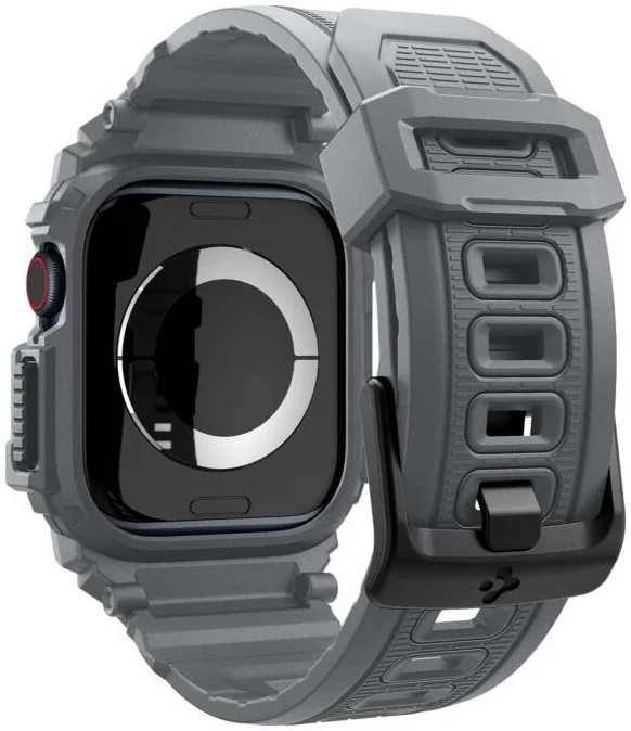 Spigen Rugged Armor Pro - Apple Watch 11/10 46MM - Hoesje en Bandje - Grijs afbeelding 2