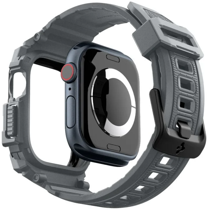 Spigen Rugged Armor Pro - Apple Watch 11/10 46MM - Hoesje en Bandje - Grijs afbeelding 4