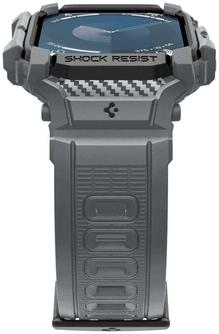 Spigen Rugged Armor Pro - Apple Watch 11/10 46MM - Hoesje en Bandje - Grijs afbeelding 8