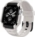 Spigen Rugged Armor Pro - Apple Watch 11/10 42MM - Hoesje en Bandje - Beige