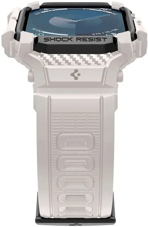 Spigen Rugged Armor Pro - Apple Watch 11/10 42MM - Hoesje en Bandje - Beige afbeelding 10