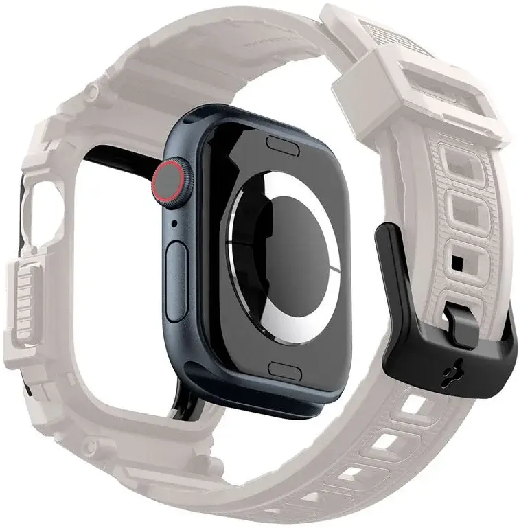 Spigen Rugged Armor Pro - Apple Watch 11/10 42MM - Hoesje en Bandje - Beige afbeelding 2