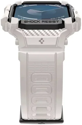 Spigen Rugged Armor Pro - Apple Watch 11/10 46MM - Hoesje en Bandje - Beige afbeelding 11