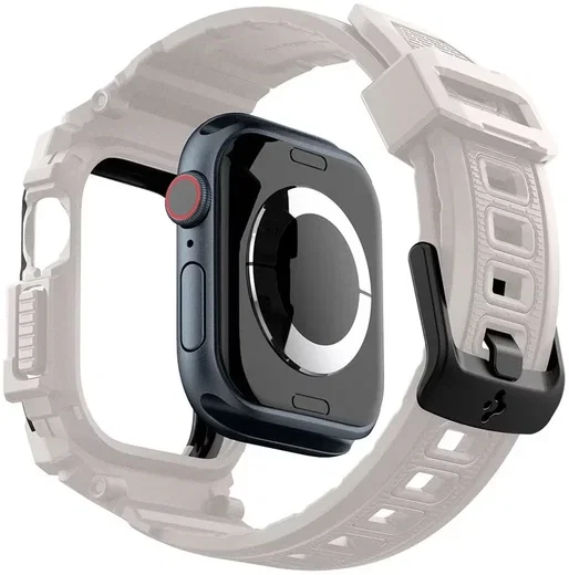Spigen Rugged Armor Pro - Apple Watch 11/10 46MM - Hoesje en Bandje - Beige afbeelding 15
