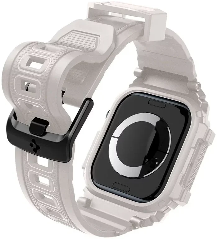 Spigen Rugged Armor Pro - Apple Watch 11/10 46MM - Hoesje en Bandje - Beige afbeelding 2