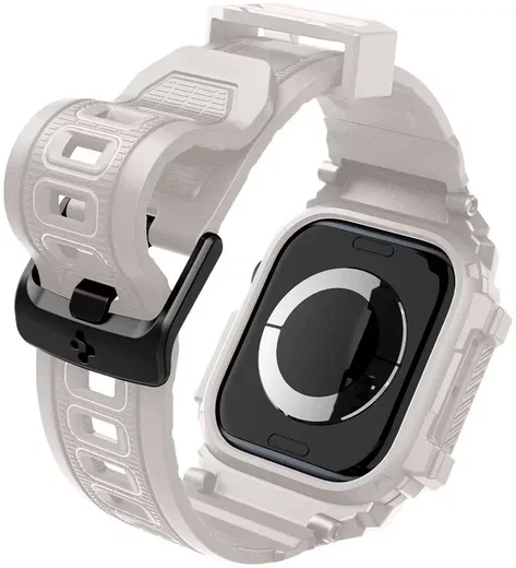 Spigen Rugged Armor Pro - Apple Watch 11/10 46MM - Hoesje en Bandje - Beige afbeelding 2