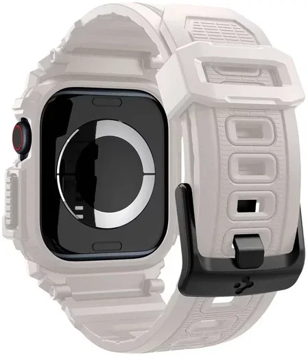 Spigen Rugged Armor Pro - Apple Watch 11/10 46MM - Hoesje en Bandje - Beige afbeelding 4