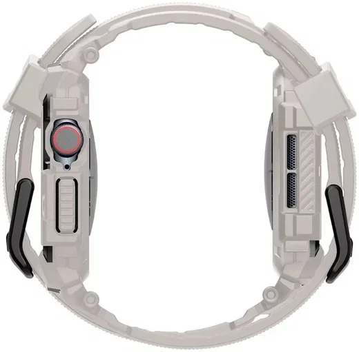 Spigen Rugged Armor Pro - Apple Watch 11/10 46MM - Hoesje en Bandje - Beige afbeelding 6